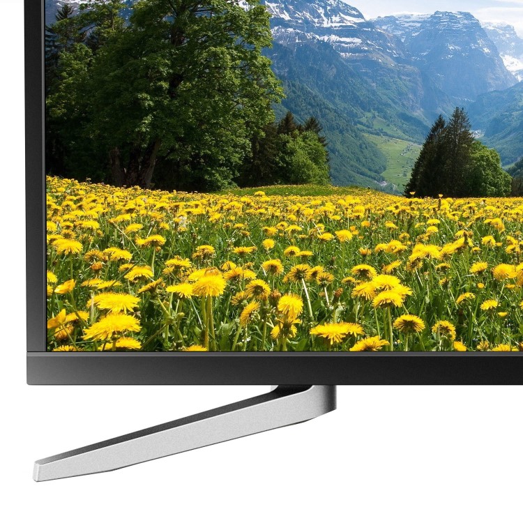 GRADE A3 - electriQ 75" 4K Ultra HD LED Android Smart TV with Freeview HD - Silver