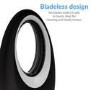 electriQ 24 Inch Bladeless Tower Fan with Mood Light - Black