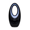 GRADE A1 - electriQ Black Bladeless Heater Fan 2kW with Optional Mood Light