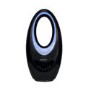 GRADE A1 - electriQ Black Bladeless Heater Fan 2kW with Optional Mood Light