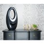 GRADE A1 - electriQ Black Bladeless Heater Fan 2kW with Optional Mood Light