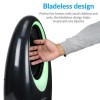 GRADE A1 - electriQ Black Bladeless Heater Fan 2kW with Optional Mood Light