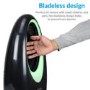 GRADE A1 - electriQ Black Bladeless Heater Fan 2kW with Optional Mood Light