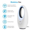 GRADE A1 - electriQ SmartApp Bladeless Fan Cooling and Heating 2kW with Optional Mood Light