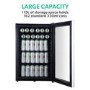 electriQ 115 Litre Drinks Fridge - Black with Stainless Steel Trim