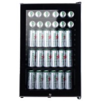 electriQ 115 Litre Drinks Fridge - Black with Stainless Steel Trim electriQ 115 Litre Drinks Fridge - Black with Stainless Steel Trim