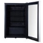 electriQ 115 Litre Drinks Fridge - Black with Stainless Steel Trim