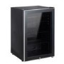 electriQ 115 Litre Drinks Fridge - Black with Stainless Steel Trim