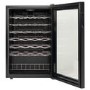 electriQ 48 Bottle Capacity Freestanding Wine Cooler – Black