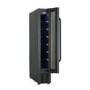 Refurbished electriQ eiQ15WINEBG Freestanding 7 Bottle Single Zone Under Counter Wine Cooler Black