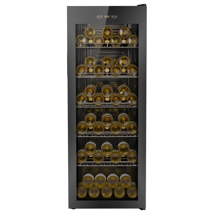 electriQ 86 Bottle Freestanding Wine Cooler - Black