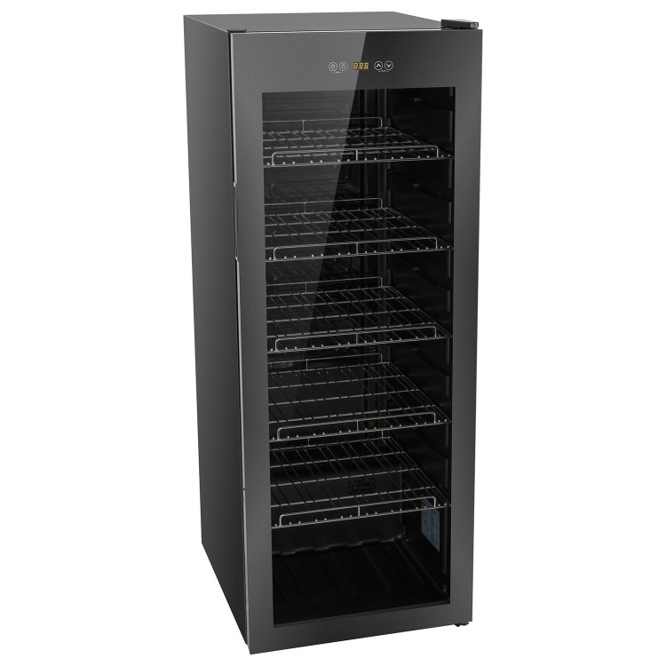 electriQ 86 Bottle Freestanding Wine Cooler - Black