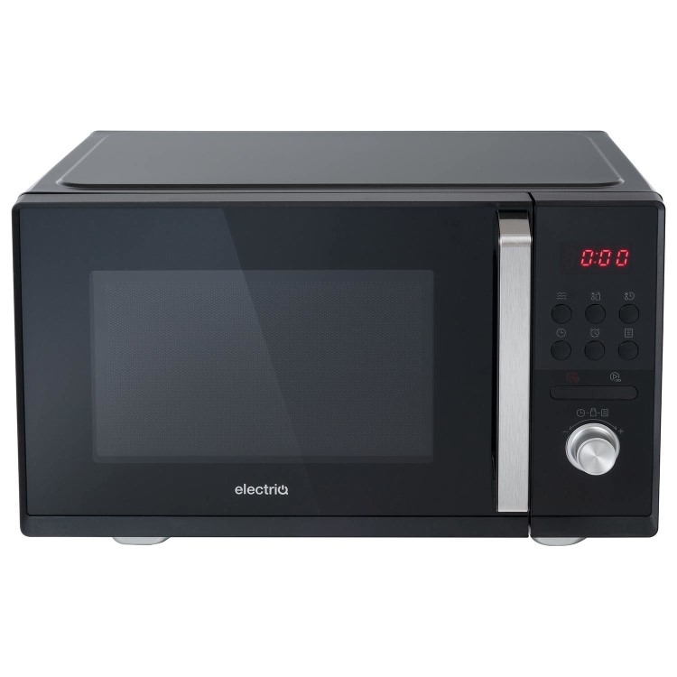 Refurbished electriQ eiQ26FBMW Freestanding 26L 900W Digital Flatbed Microwave Black