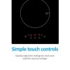 electriQ 30cm 2 Zone Domino Induction Hob - Plug In and Go