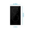electriQ 30cm 2 Zone Domino Induction Hob - Plug In and Go