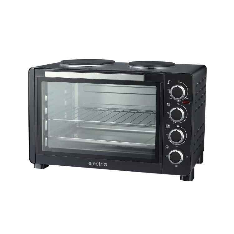 Refurbished electriQ eiQ30LOVN 30L Mini Oven with Dual Hotplates