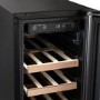 Refurbished 18 Bottle Capacity 30cm Freestanding Under Counter Wine Cooler - Premium Dark Stainless Steel