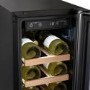 Refurbished 18 Bottle Capacity 30cm Freestanding Under Counter Wine Cooler - Premium Dark Stainless Steel