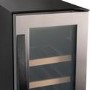 Refurbished 18 Bottle Capacity 30cm Freestanding Under Counter Wine Cooler - Premium Dark Stainless Steel