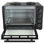 Refurbished electriQ eiQ45LOVN Mini Oven with Dual Hotplates Black