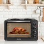 Refurbished electriQ eiQ45LOVN Mini Oven with Dual Hotplates Black