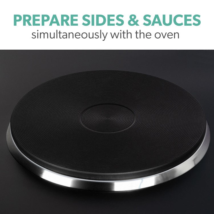 Refurbished electriQ eiQ45LOVN Mini Oven with Dual Hotplates Black