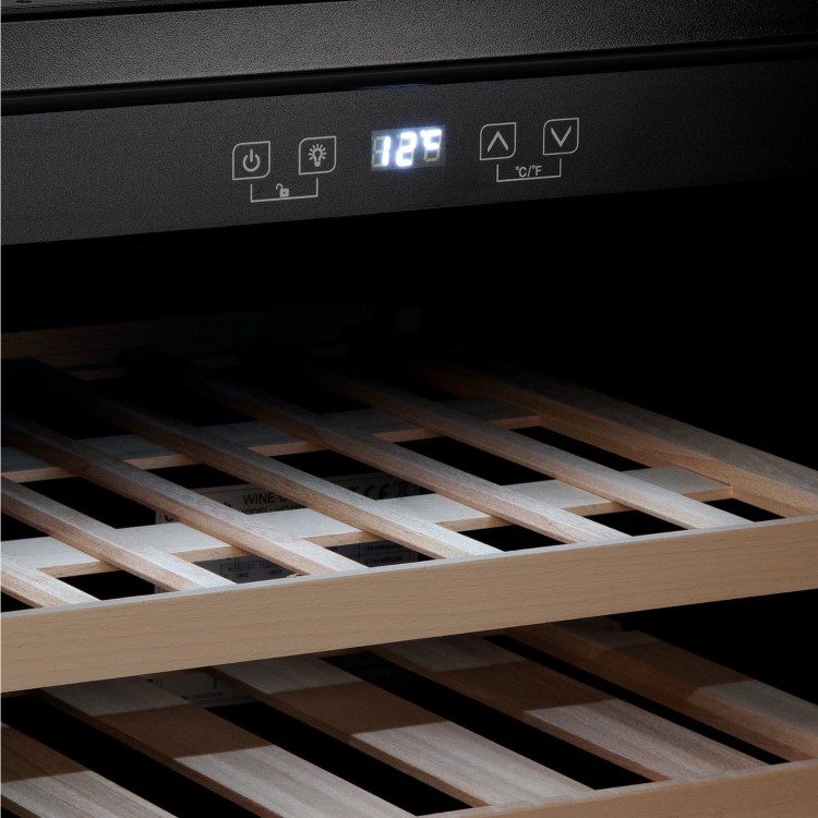 electriQ 28 Bottle In Column Wine Cooler - Black