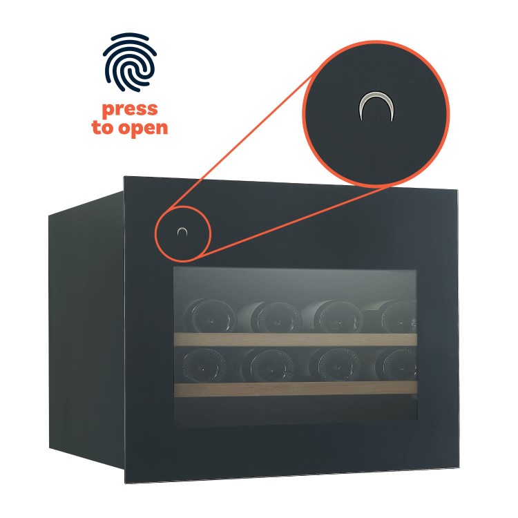 electriQ 28 Bottle In Column Wine Cooler - Black