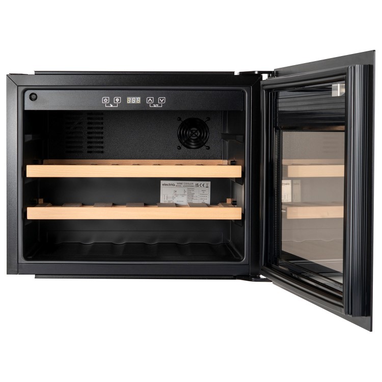 electriQ 28 Bottle In Column Wine Cooler - Black