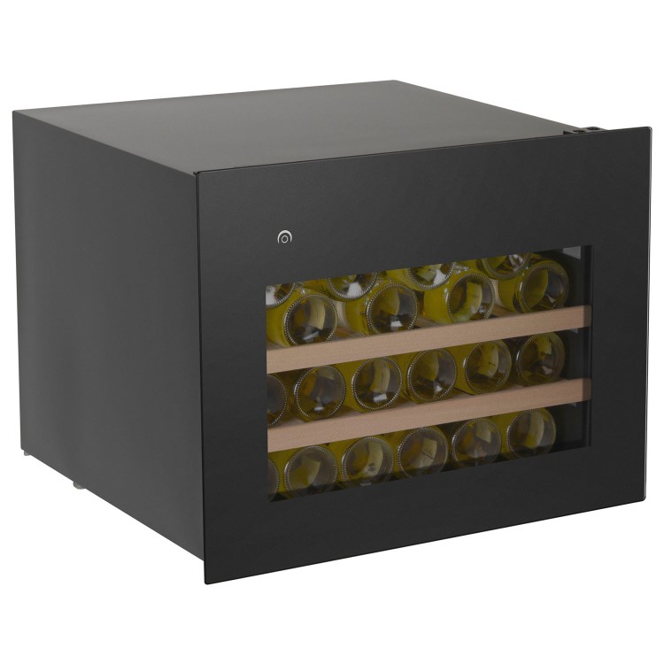 electriQ 28 Bottle In Column Wine Cooler - Black