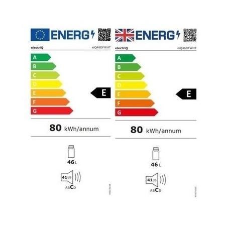 electriQ 46 Litre Table Top Drinks Fridge – White