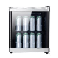 electriQ 48 Litre Drinks Fridge - Black with Chrome Strips electriQ 48 Litre Drinks Fridge - Black with Chrome Strips