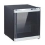 Refurbished electriQ eiQ48DFCHBLK 48 Litre Drinks Fridge Black with Chrome Strips