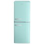 electriQ 153 Litre 60/40 Retro Freestanding Fridge Freezer - Blue Total No Frost