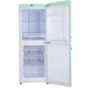 electriQ 153 Litre 60/40 Retro Freestanding Fridge Freezer - Mint Green Total No Frost