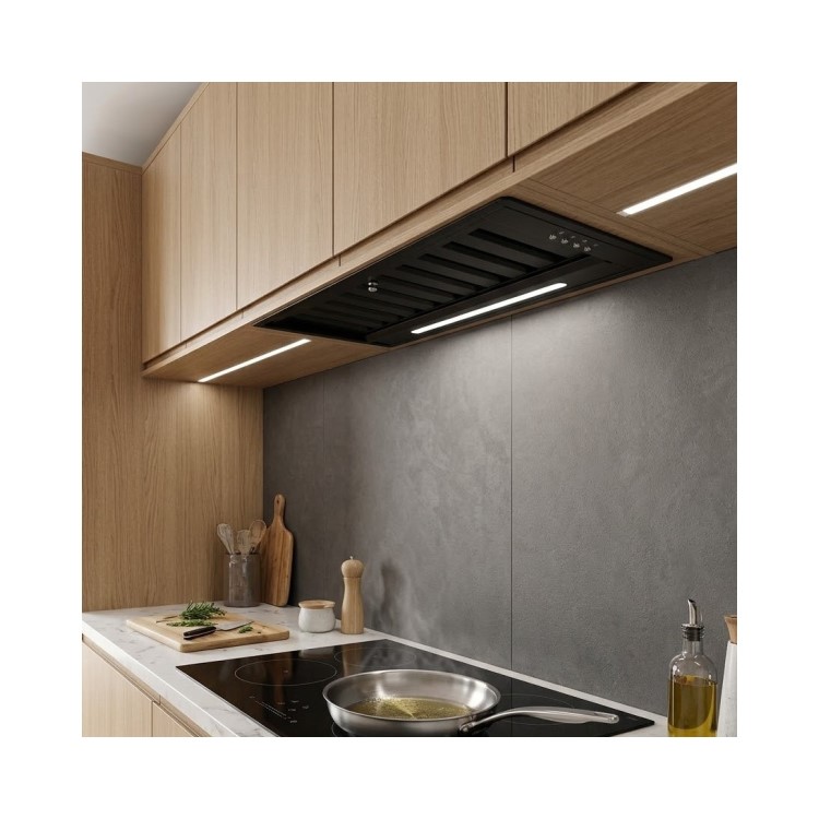 electriQ 52cm Canopy Cooker Hood - Black