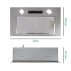 electriQ 52cm Canopy Cooker Hood - Silver