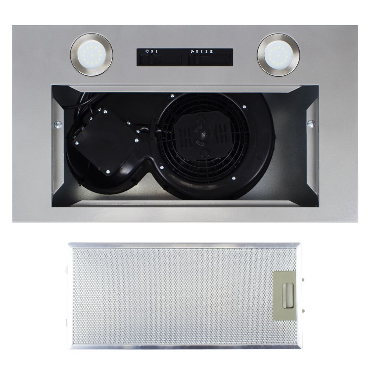 electriQ 52cm Canopy Cooker Hood - Silver