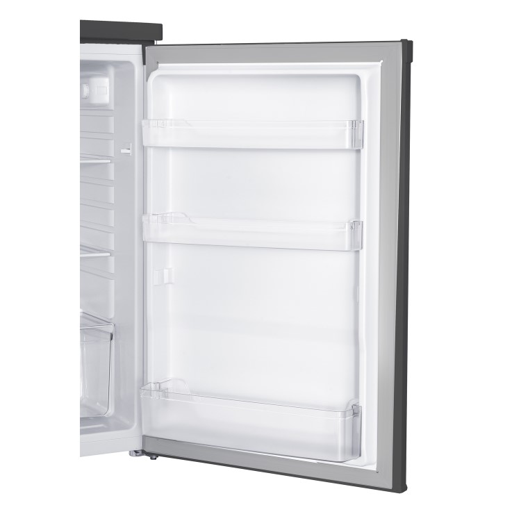 electriQ 127 Litre Freestanding Under Counter Larder Fridge - Silver