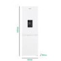 electriQ 291 Litre 60/40 Freestanding Fridge Freezer - Total No Frost in White