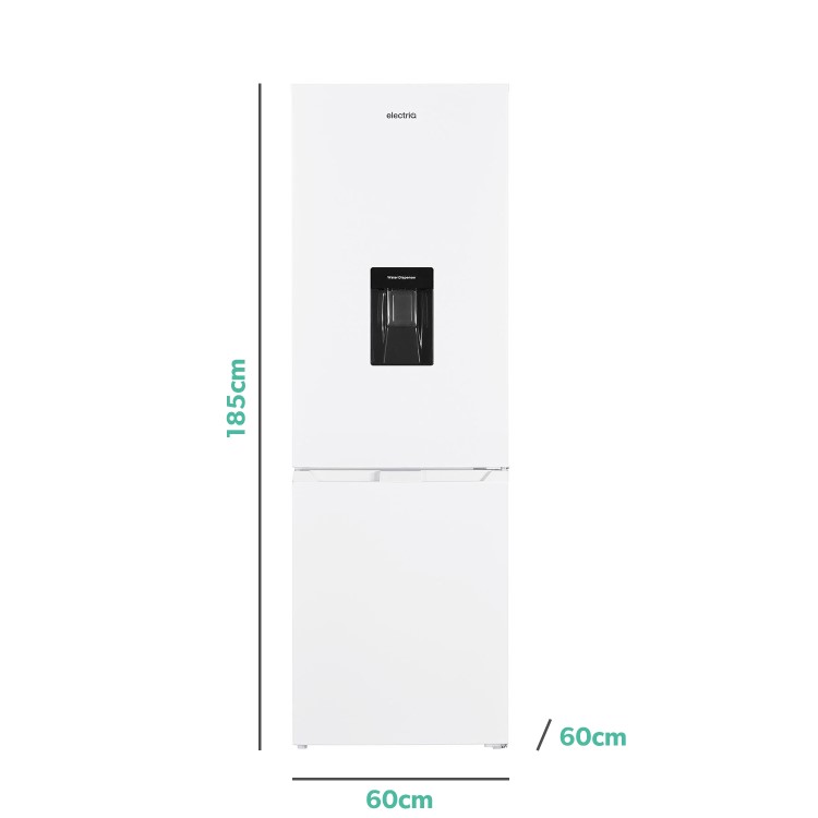 electriQ 291 Litre 60/40 Freestanding Fridge Freezer - Total No Frost in White