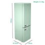 electriQ 244 Litre 60/40 Retro Freestanding Fridge Freezer - Mint Green