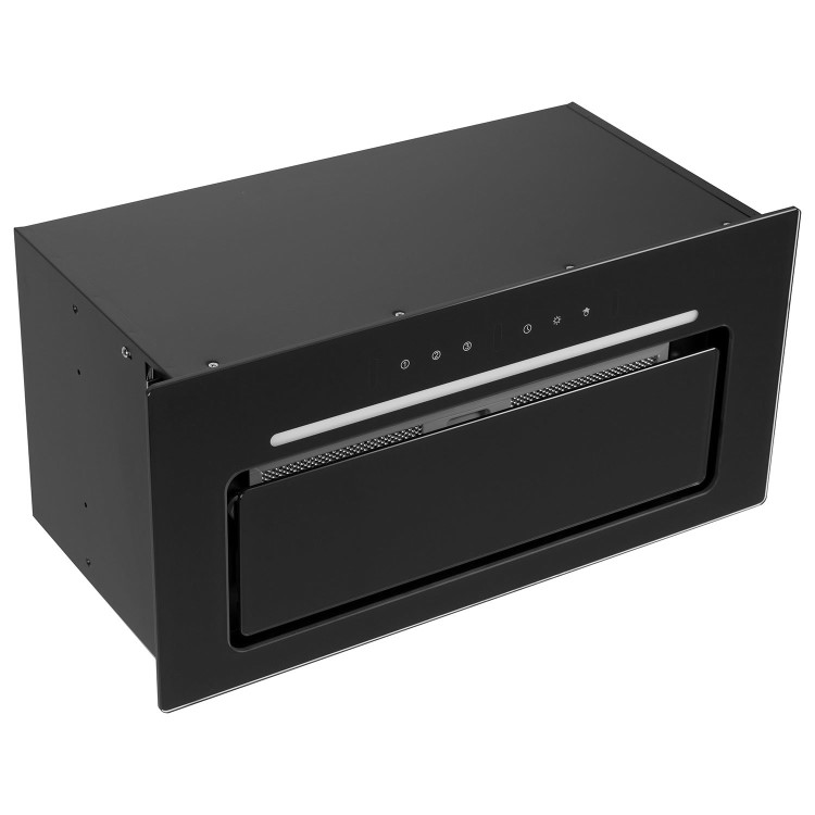 electriqQ 60cm Glass Canopy Cooker Hood with Gesture Controls - Black