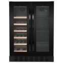 A2/eiQ60DDWINEBG Refurbished electriQ eiQ60DDWINEBG Dual Zone Wine and Drinks Cooler Black Glass