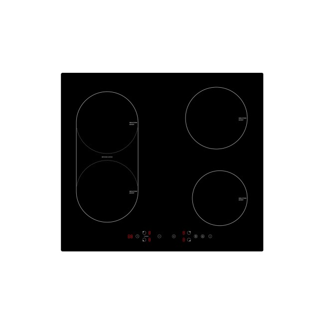 electriQ 60cm 4 Zone Induction Hob with Bridge Zone