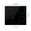 electriQ 60cm 4 Zone Induction Hob with Bridge Zone