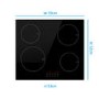 Refurbished electriQ eiQ60INDTOUCH 60cm 4 Zone Induction Touch Control Hob Black