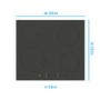 electriQ 60cm 4 Zone Plug In Induction Hob - Grey