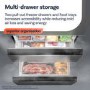 electriQ 401 Litre 60/40 Freestanding Fridge Freezer – Stainless Steel