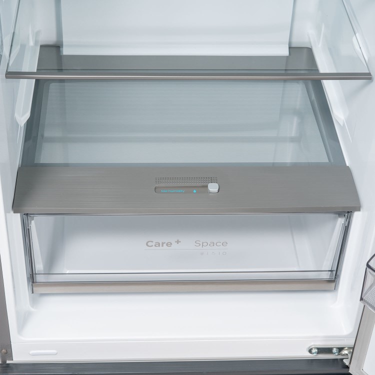 electriQ 401 Litre 60/40 Freestanding Fridge Freezer – Stainless Steel